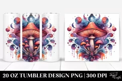Magical Celestial Mushroom Clipart 20 Oz Tumbler Product Image 1