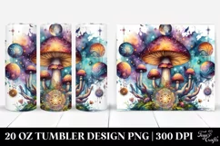 Magical Celestial Mushroom Clipart 20 Oz Tumbler Product Image 1