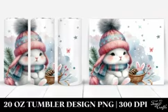 Washed Watercolor Rabbit 20 Oz Tumbler Product Image 1
