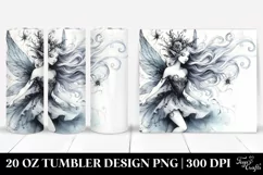 Gothic Fairy Running Clipart, Transparent 20 Oz Tumbler Product Image 1