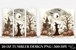 Washed Watercolor Gothic Gnome | 20 oz Tumbler Product Image 1
