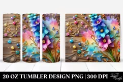 Colorful Delphinium Tumbler Product Image 1