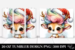 Crazy Haircut Deer with Tea Cup, Transparent PNG Product Image 1
