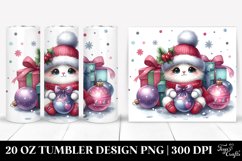 Cute Watercolor Christmas Clipart, High-Res 20 Oz Tumbler Product Image 1