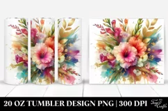 Colorfull Golden Bouquet with Gladiolus | 20 Oz Tumbler Product Image 1