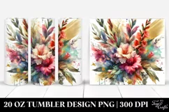 Colorfull Golden Bouquet with Gladiolus | 20 Oz Tumbler Product Image 1