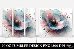 Abstract Glossy Poppy 20 Oz Tumbler Product Image 1