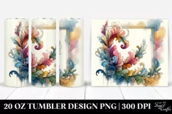 Abstract Wooden Snapdragon Stained | 20 oz Tumbler Product Image 1