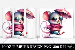 Cute Baby Mouse Running with Cool Haircut | 20 oz Tumbler Product Image 1