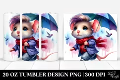Cute Baby Mouse Running with Cool Haircut | 20 oz Tumbler Product Image 1