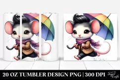 Cute Baby Mouse Running with Cool Haircut | 20 oz Tumbler Product Image 1