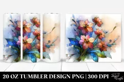 Abstract Impatiens Clipart, Transparent 20 Oz Tumbler Product Image 1