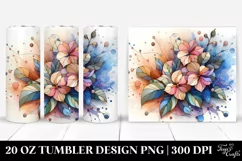 Abstract Impatiens Clipart, Transparent 20 Oz Tumbler Product Image 1