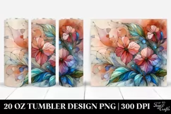 Abstract Impatiens Clipart, Transparent 20 Oz Tumbler Product Image 1