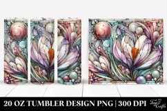Abstract Wooden Crocus Clipart, Transparent 20 Oz Tumbler Product Image 1
