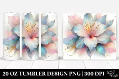 Abstract Azalea Clipart, Transparent 20 Oz Tumbler Product Image 1