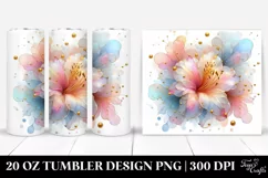 Abstract Azalea Clipart, Transparent 20 Oz Tumbler Product Image 1