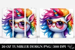 Cute Baby Unicorn Drawing | 20 oz Tumbler Product Image 1