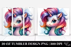 Cute Baby Unicorn Drawing | 20 oz Tumbler Product Image 1