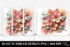 Shiny Cherry Blossom Watercolor Tumbler Product Image 1