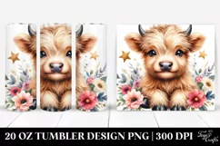 Smiling Baby Highland Cow Tumbler Product Image 1