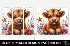 Smiling Baby Highland Cow Tumbler Product Image 1