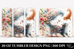 Cat Tumbling Spring Petals | 20 Oz Tumbler Product Image 1