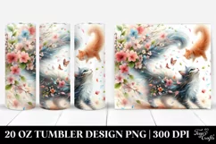 Cat Tumbling Spring Petals | 20 Oz Tumbler Product Image 1