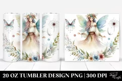 Washed Watercolor Boho Fairy | 20 oz Tumbler Product Image 1