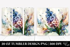 Stained Hyacinth Watercolor | 20 Oz Tumbler Product Image 1