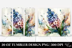 Stained Hyacinth Watercolor | 20 Oz Tumbler Product Image 1