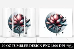 Glossy Magnolia Watercolor | 20 Oz Tumbler Product Image 1