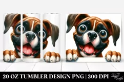 Cute Crazy Boxer Watercolor | 20 Oz Tumbler Product Image 1