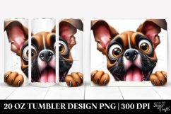 Cute Crazy Boxer Watercolor | 20 Oz Tumbler Product Image 1