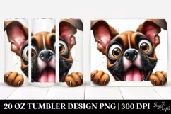 Cute Crazy Boxer Watercolor | 20 Oz Tumbler Product Image 1