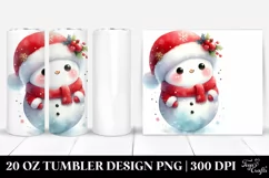 Cute Character in Santa Hat 20 Oz Tumbler Product Image 1