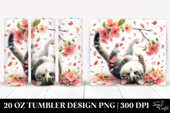 Cat Tumbling Spring Petals | 20 Oz Tumbler Product Image 1