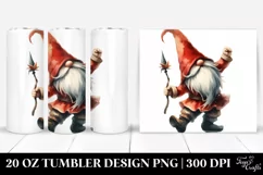 Retro Dancing Gnome Clipart, High-Res 20 Oz Tumbler Product Image 1