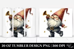 Retro Dancing Gnome Clipart, High-Res 20 Oz Tumbler Product Image 1