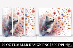 Dog Tumbling with Spring Petals | 20 Oz Tumbler Product Image 1