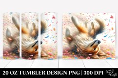 Dog Tumbling with Spring Petals | 20 Oz Tumbler Product Image 1