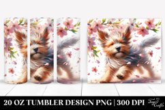 Dog Tumbling with Spring Petals | 20 Oz Tumbler Product Image 1