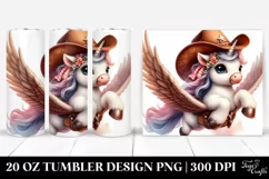 Pastel Cute Baby Unicorn Cowboy Hat Soaring Eagle Product Image 1