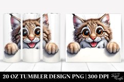 Cute Crazy Lynx Watercolor | 20 Oz Tumbler Product Image 1