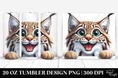 Cute Crazy Lynx Watercolor | 20 Oz Tumbler Product Image 1
