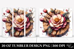 Stained Camellia Watercolor | 20 Oz Tumbler Product Image 1
