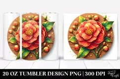 Stained Camellia Watercolor | 20 Oz Tumbler Product Image 1