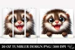 Cute Funny Watercolor Mink | 20 oz Tumbler Product Image 1