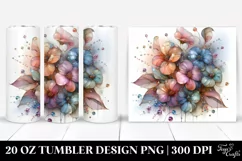 Abstract Shiny Impatiens Clipart, High-Res 20 Oz Tumbler Product Image 1
