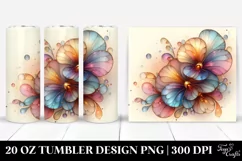 Shiny Pansy Art | 20 oz Tumbler Product Image 1